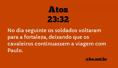 Atos 23:32 NTLH