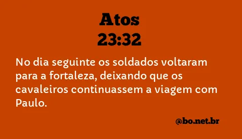 Atos 23:32 NTLH