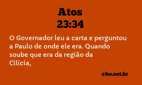Atos 23:34 NTLH