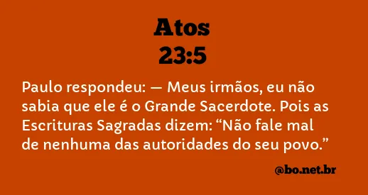 Atos 23:5 NTLH