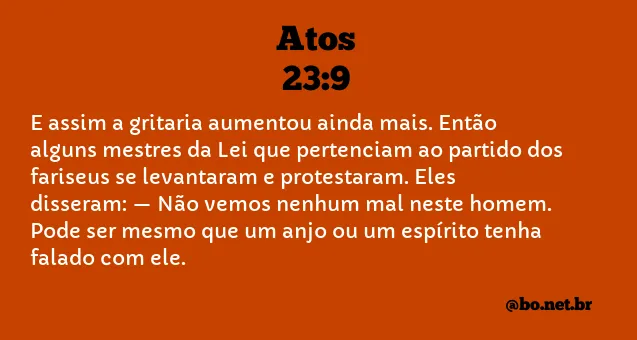 Atos 23:9 NTLH