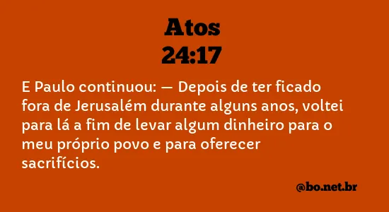 Atos 24:17 NTLH