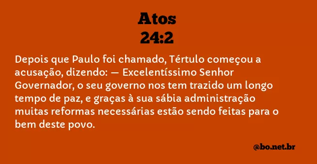 Atos 24:2 NTLH