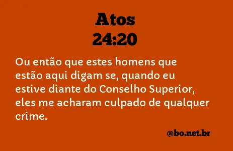 Atos 24:20 NTLH