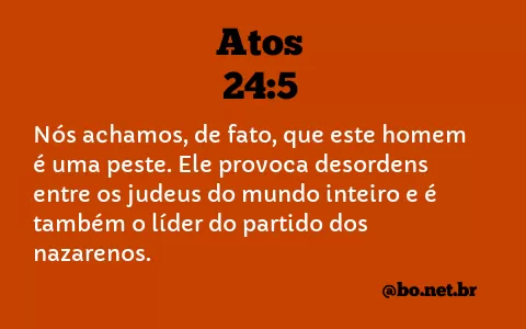 Atos 24:5 NTLH