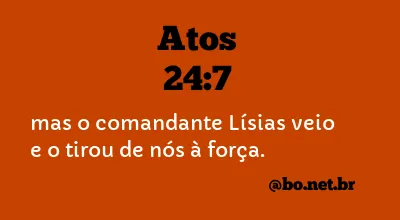 Atos 24:7 NTLH