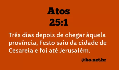 Atos 25:1 NTLH