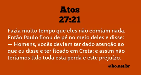 Atos 27:21 NTLH