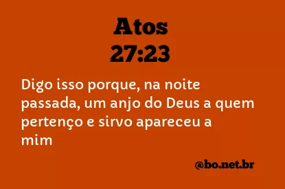 Atos 27:23 NTLH