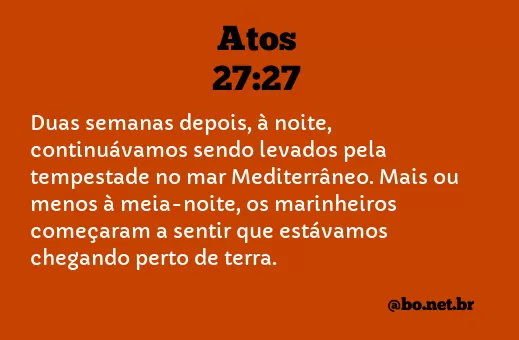 Atos 27:27 NTLH
