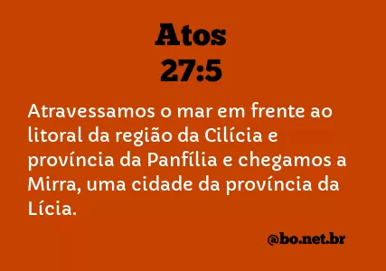 Atos 27:5 NTLH