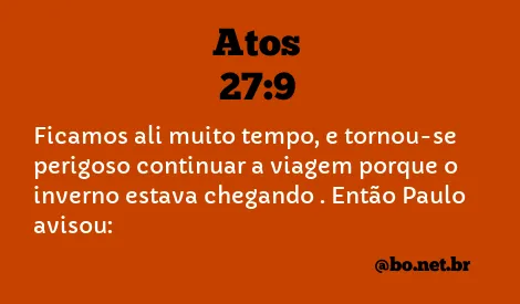 Atos 27:9 NTLH