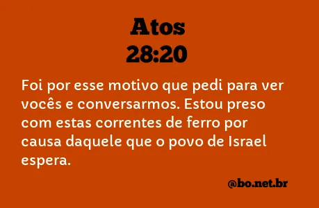 Atos 28:20 NTLH