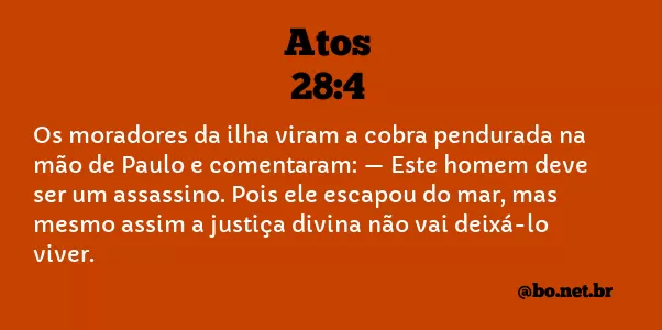 Atos 28:4 NTLH