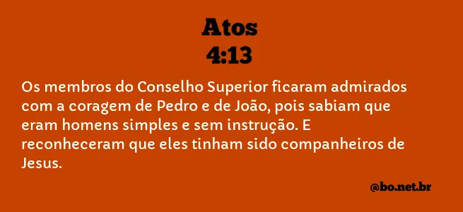 Atos 4:13 NTLH