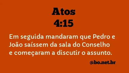 Atos 4:15 NTLH