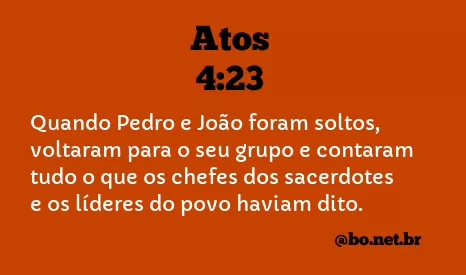 Atos 4:23 NTLH