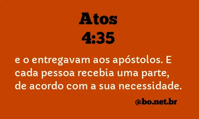 Atos 4:35 NTLH