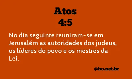 Atos 4:5 NTLH