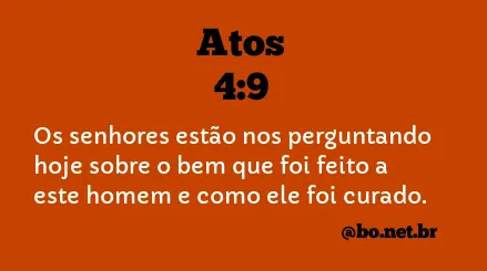 Atos 4:9 NTLH