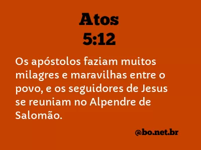 Atos 5:12 NTLH