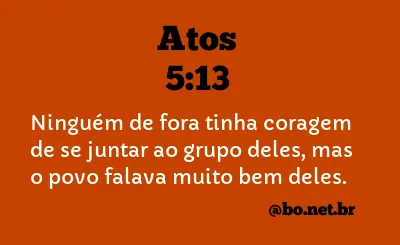 Atos 5:13 NTLH