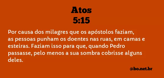 Atos 5:15 NTLH