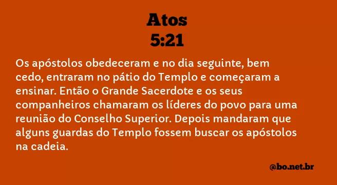 Atos 5:21 NTLH