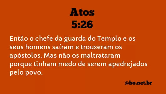 Atos 5:26 NTLH