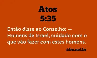 Atos 5:35 NTLH