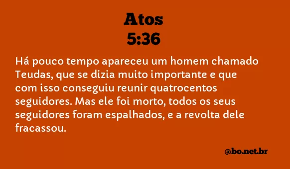 Atos 5:36 NTLH