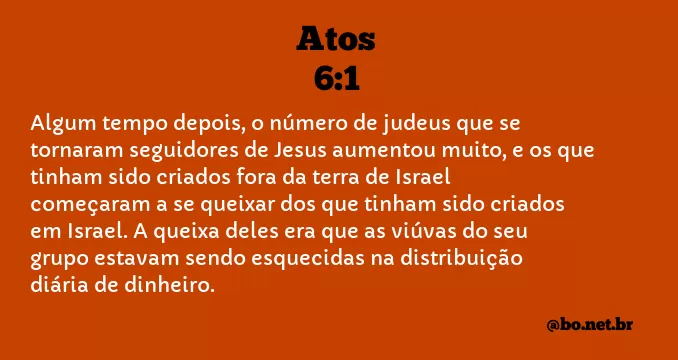 Atos 6:1 NTLH