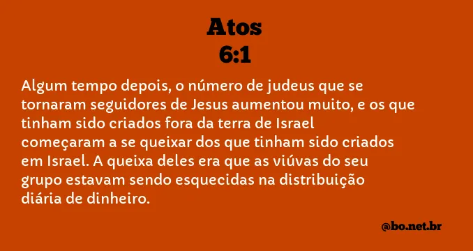 Atos 6:1 NTLH