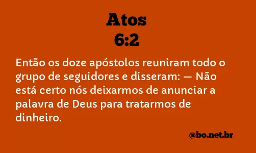Atos 6:2 NTLH