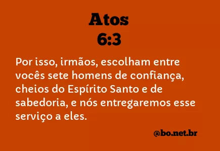 Atos 6:3 NTLH