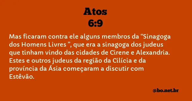 Atos 6:9 NTLH