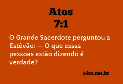 Atos 7:1 NTLH