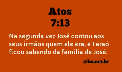 Atos 7:13 NTLH