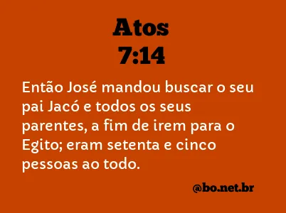 Atos 7:14 NTLH