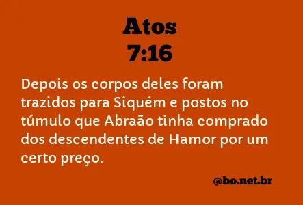 Atos 7:16 NTLH