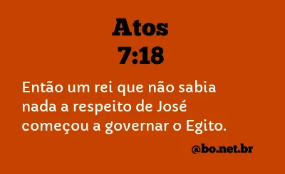 Atos 7:18 NTLH