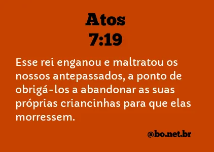 Atos 7:19 NTLH