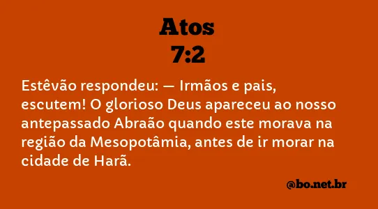 Atos 7:2 NTLH