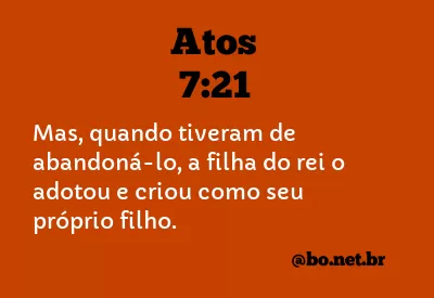 Atos 7:21 NTLH