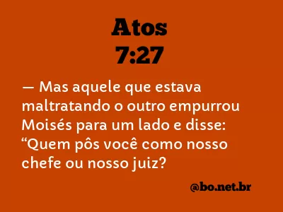 Atos 7:27 NTLH