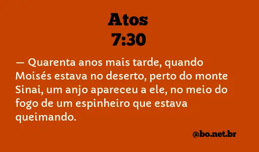 Atos 7:30 NTLH