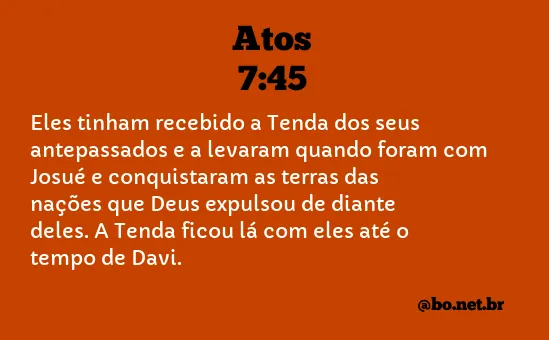 Atos 7:45 NTLH