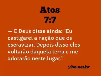 Atos 7:7 NTLH