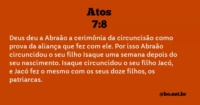 Atos 7:8 NTLH