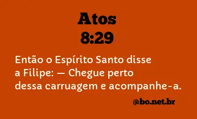 Atos 8:29 NTLH